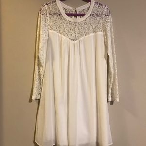 White dress with lace accent